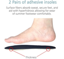 2 Pairs of Adhesive Insoles That Absorb Sweat and Always Stay in Place for Sockless Shoes