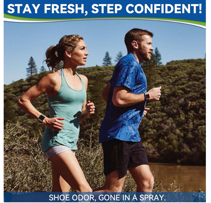 Shoe Deodorizer Spray, Natural Deodorant Spray for Men and Women, Extra Strength Odor Eliminator for Feet, Shoes and Gym Bags,