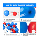 4th of July Decorations Balloon Fourth of July Party Supplies BAGERLY 105 pcs Navy Blue Red White Balloon Garland Kit