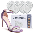 Ballotte Metatarsal Pads for Women, Silicone Gel Foot Cushions for High Heels, Ball of Foot Pain Relief,