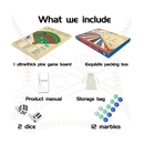 Baseball Dice Board Game Thick Solid Wood Dice and Marble Board Game Fun Color Pattern Double Battle Table Game for