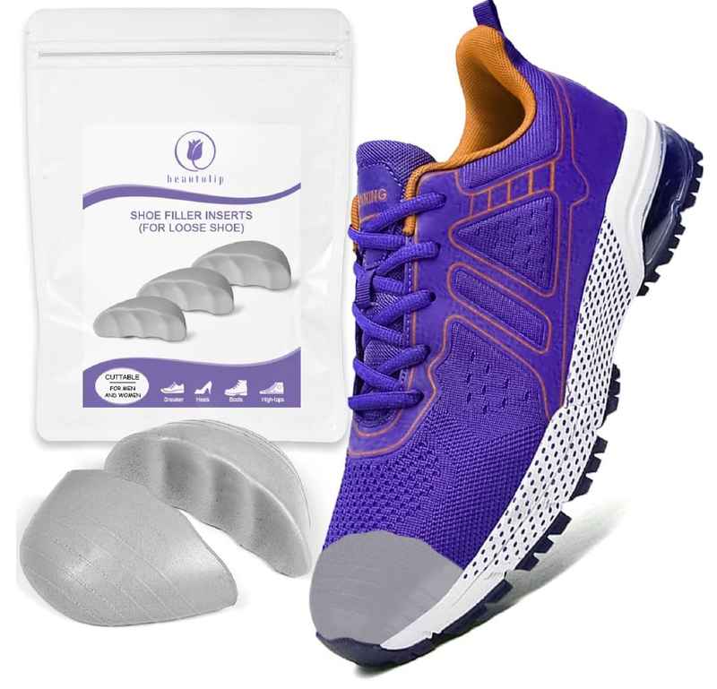 Shoe Filler Inserts for Too Big Shoes - Toe Filler to Make Shoes Smaller, Loose Shoes Inserts for Men and Women (Small: Half to One Size Bigger)