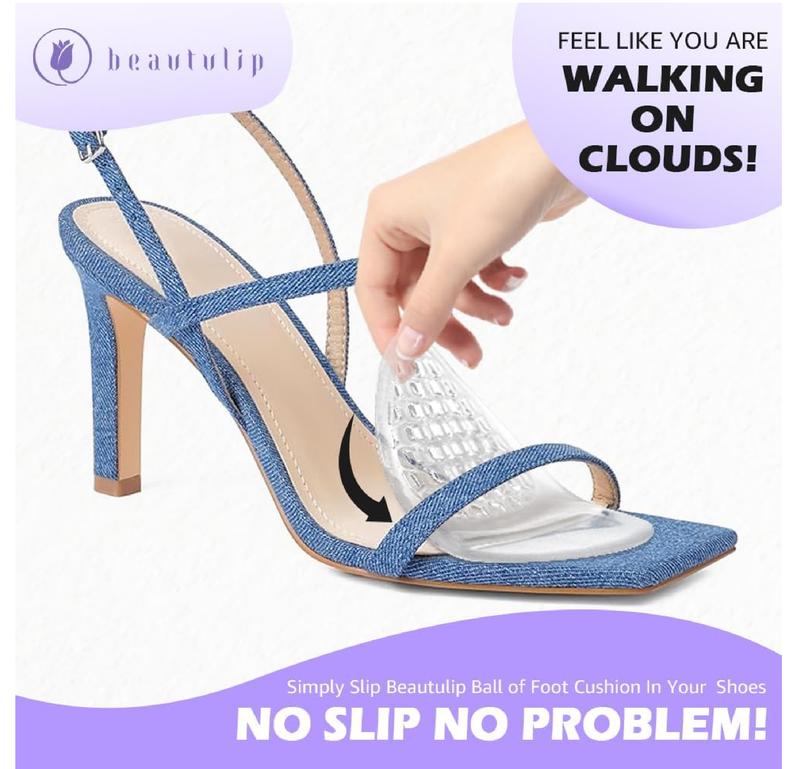 Ball of Foot Cushions Women, Metatarsal Pads, High Heel Comfort Pads, Weight Shifting and Shock