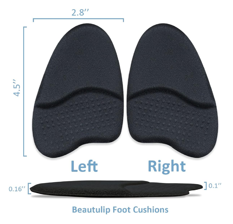 Metatarsal Pads for Women, Anti-Sliding Pads for Open Toe Shoes, Ball of Foot Cushions, Shoe Filler,