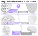 Ball of Foot Cushions Women, Metatarsal Pads, High Heel Comfort Pads, Weight Shifting and Shock