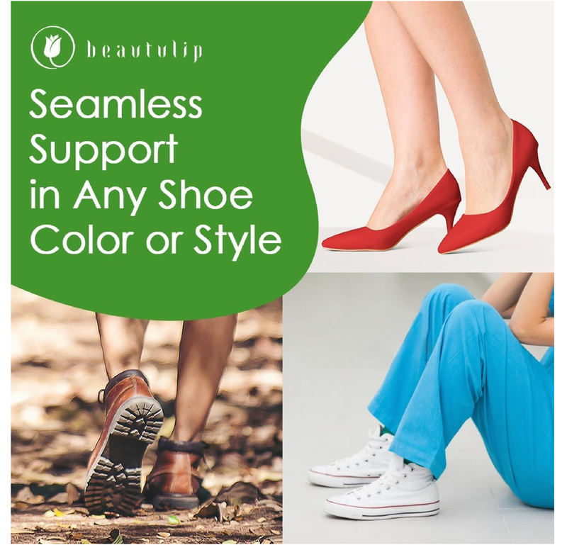 Arch Support Inserts for Flat Feet Women, Gel Arch Cushions for Plantar Fasciitis,