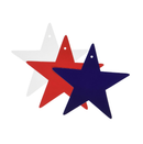 Beistle 55835 10-Pack Star Cutouts 5 Inch Red White Blue