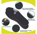 Black Leather Insoles for Men Thin Soles Replacement Nonslip Shoe Pads Shoes Inserts