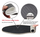 Leather Insoles for Women Nonslip Thin Shoe Pads with Activated Carbon Foam for Odor Eaters Thin Leather Inserts