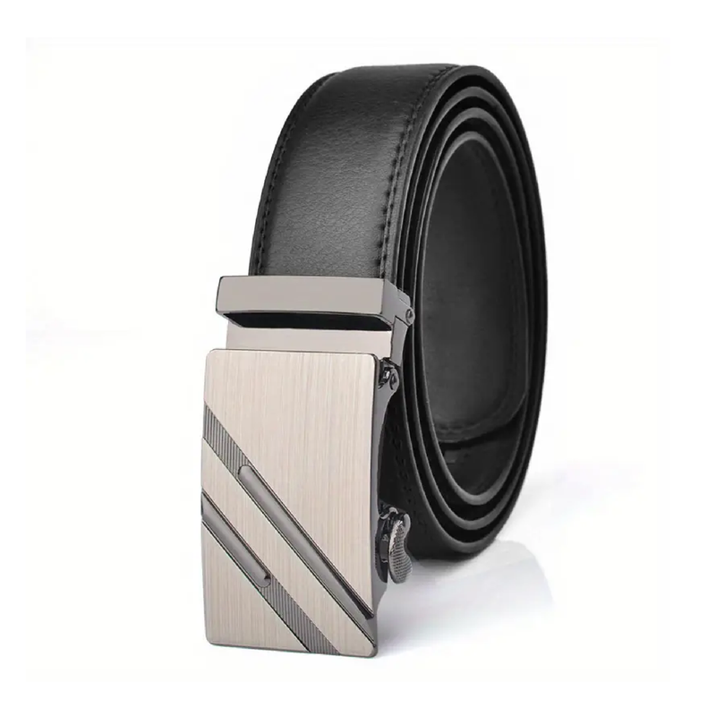 Belts Men's Belt Genuine Leather Slim Strap Cowskin For Jeans Black Stretch Buckles For Suit Luxury Brand Ratchet Reversible , Ideal choice for Gifts