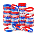 Ben Louis 36 Pcs 4th of July Party Favors Silicone Bracelet Red White Blue Patriotic Wristband Fourth Of July Accessories Bulk Decor For Kids Adults Parades Independence Day Memorial Day Supplies