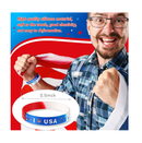 Ben Louis 36 Pcs 4th of July Party Favors Silicone Bracelet Red White Blue Patriotic Wristband Fourth Of July Accessories Bulk Decor For Kids Adults Parades Independence Day Memorial Day Supplies