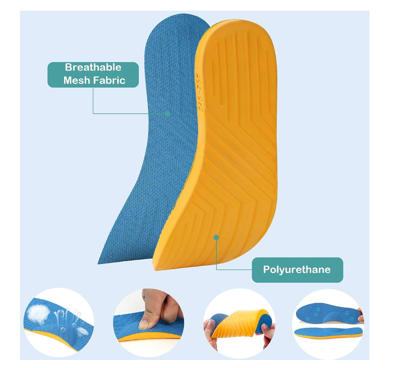 Supination Insoles,Arch Support Inserts,Plantar Fasciitis Orthotic Insoles
