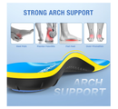 Plantar Fasciitis Insoles - High Arch Support Inserts, Gel Cushion, Relief for Flat Feet