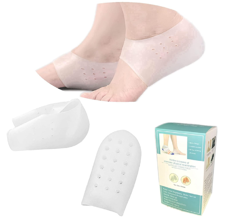 Height Increase Insoles, Invisible Non-Slip Silicone Shoe Lift Cushion, Universal Half Height Increasing Heel Protector Pads for Women and Men