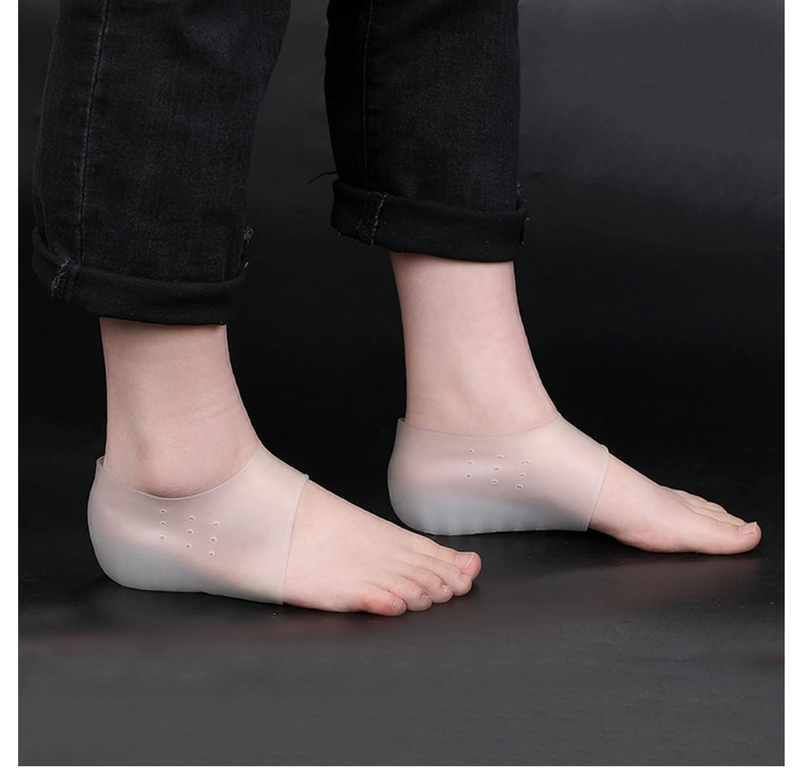Height Increase Insoles, Invisible Non-Slip Silicone Shoe Lift Cushion, Universal Half Height Increasing Heel Protector Pads for Women and Men