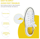 100pcs Shoe Deodorizing Stickers, Natural Shoe Odor Removal Stickers, Deodorizing Stickers for Shoes(White)