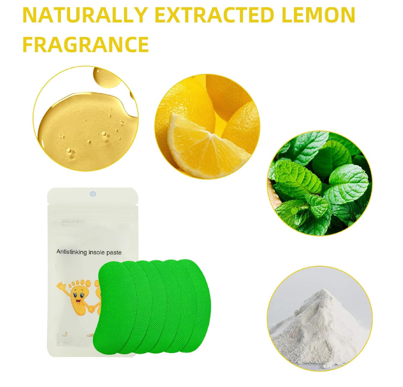 100pcs Shoe Deodorizing Stickers, Natural Shoe Odor Removal Stickers, Deodorizing Stickers for Shoes(White)