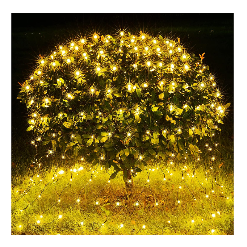 BlcTec Christmas Net Lights, 360 LEDs 9.8ft x 6.6ft Outdoor Christmas Bush Lights with 8 Modes, Timer, Connectable, Waterproof and Durable Green Weir for Trees, Bushes, Outdoor Christmas Decorations