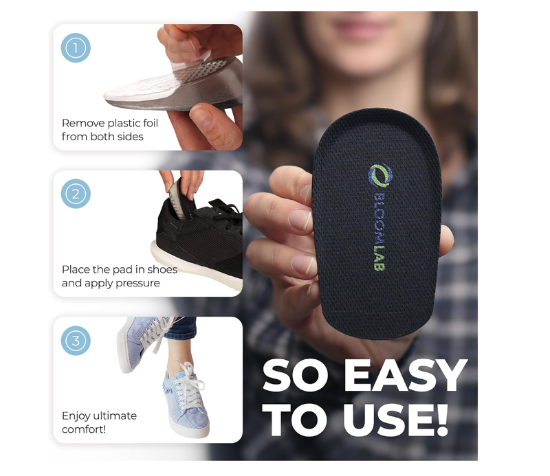 Orthopedic Heel Lift Inserts - 2 Pack, Plantar Fasciitis Relief, Height Increase Insole