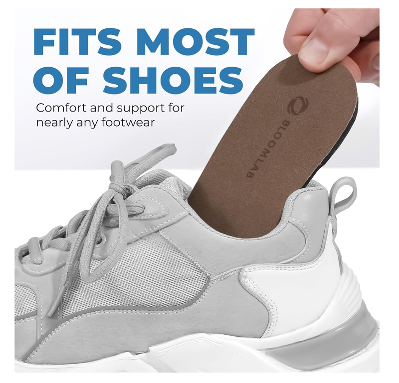 Adjustable Orthopedic Heel Lift Inserts - 3-Layer Rubber Shoe Insert for Heel Pain and Leg Length Discrepancies