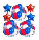 Blue Red White Decoration 64Pcs Blue Red White Balloons Blue Red Foil Balloons for Baseball Theme Party Baby Shower 4th of July Independence