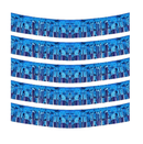Blukey 10 Feet by 15 Inch Royal Blue Foil Fringe Garland Pack of 5 Shiny Metallic Tinsel Banner Ideal for Parade Floats Bridal Shower