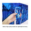 Blukey 10 Feet by 15 Inch Royal Blue Foil Fringe Garland Pack of 5 Shiny Metallic Tinsel Banner Ideal for Parade Floats Bridal Shower