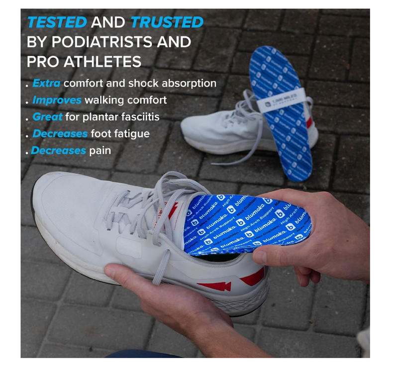 Everyday Comfort Insoles – Max Cushion for Plantar Fasciitis, Work Boots,