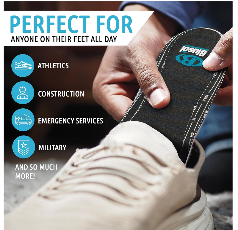Blusol Shoe Adhesive Inserts - Advanced Temperature Control with NASA Tech for Comfort in Active Men and Women