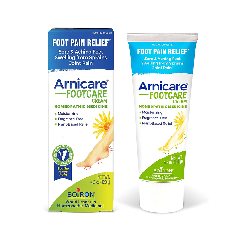 Boiron Arnicare Footcare Cream for Foot Pain Relief from Aches Soreness Joint Pain and Swelling from Sprains - 4.2 oz