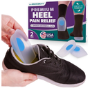 BraceAbility Heel Spur Cups | Medical-Grade Silicone Plantar Fasciitis Insole Cushion Pads,