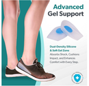 BraceAbility Heel Spur Cups | Medical-Grade Silicone Plantar Fasciitis Insole Cushion Pads,