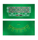 Brybelly Casino Night 2-in-1 Blackjack and Roulette Table Felt Only Green Felt Double Sided Casino Tabletop Gaming Mat 72" x 36"  Perfect for Casino Game Night