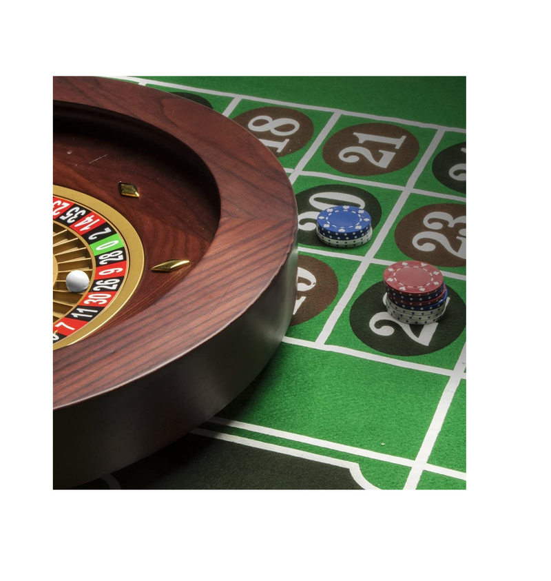 Brybelly Casino Night 2-in-1 Blackjack and Roulette Table Felt Only Green Felt Double Sided Casino Tabletop Gaming Mat 72" x 36"  Perfect for Casino Game Night