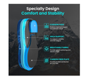 Bukihome Hike Support Insoles for Men Women - Comfort Carbon Fiber Orthotic Inserts for Hiking Boots or Sports Shoes