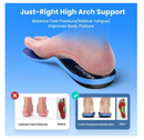High Arch Support Inserts for Plantar Fasciitis -Bukihome Flat Feet Insoles for Men & Women,
