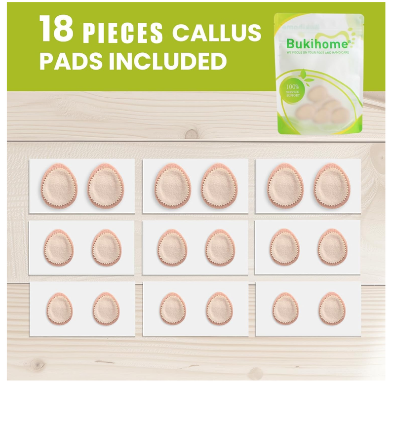 Bukihome Extra Thick Callus Remover,Felt Callus Pads,Protect Calluses from Rubbing on Shoes，Reduce Foot and Heel Pain，