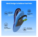 High Arch Support Inserts for Plantar Fasciitis -Bukihome Flat Feet Insoles for Men & Women,