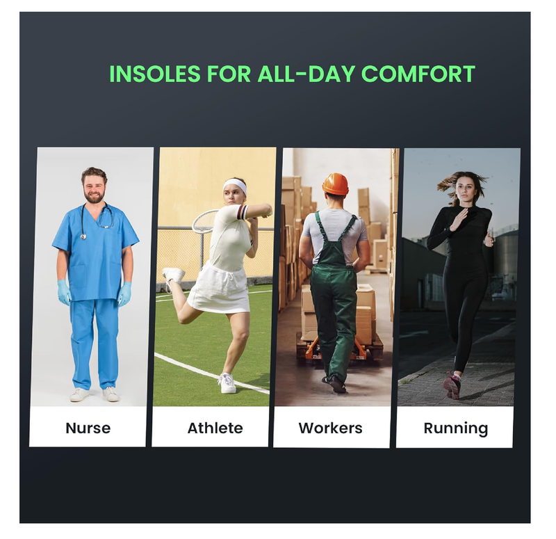 Bukihome Pro Orthotics carbon fiber sports insoles for basketball, running, tennis, and high-impact activities.