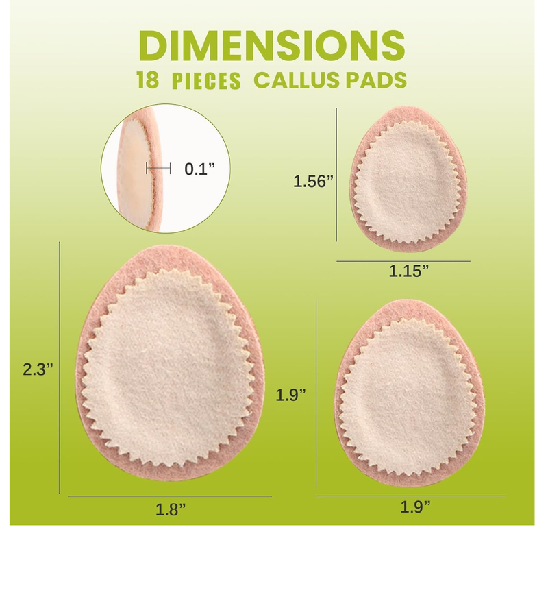 Bukihome Extra Thick Callus Remover,Felt Callus Pads,Protect Calluses from Rubbing on Shoes，Reduce Foot and Heel Pain，