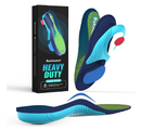 Bukihome Heavy Duty Insoles - 220lbs+ - Distributes Pressure - Cushioning & Shock Absorption - High Arch Support Insoles