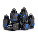 Bullet Metal Dice Set D&D HNCCESG DND Dice for Dungeons and Dragons RPG Dice DND Polyhedral D and D Dice for RPG Table Board Games Warhammer Shadowrun Yahtzee Bullet Black Blue