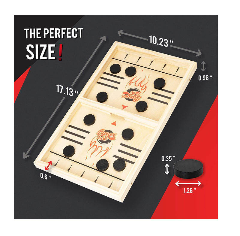 Large Fast Sling Puck Game - Super Board Games for a Family Game Night &  Party with Friends | Wooden Hockey Table | Foosball Winner Rapid Battle  Speed