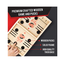Bungee Table Large Fast Sling Puck Game Fast Paced Fun for a Family Game Night or for a Party with Friends Test Your Speed and Accuracy with This Wooden Hockey Board Game