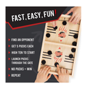 Bungee Table Large Fast Sling Puck Game Fast Paced Fun for a Family Game Night or for a Party with Friends Test Your Speed and Accuracy with This Wooden Hockey Board Game