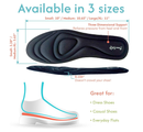 Sleek! Ultra Thin Insoles Lightweight Cushioning Designed by Business Feet® for Minimal Crowding in Dress Shoes & Casual Shoes.
