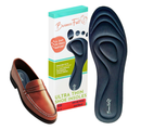 Sleek! Ultra Thin Insoles Lightweight Cushioning Designed by Business Feet® for Minimal Crowding in Dress Shoes & Casual Shoes.