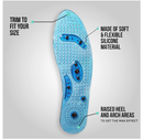Carespot Gel Acupressure Magnetic Insoles/Inserts for Foot/Feet Therapy,
