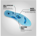 Carespot Gel Acupressure Magnetic Insoles/Inserts for Foot/Feet Therapy,